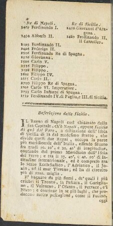Descrizione delle Sicilie