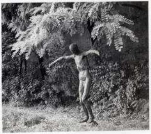 Wien, Moderne Galerie, Belvedere-Garten, Bildhauer Professor Anton Hanak, Figur "Der letzte Mensch"