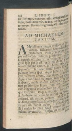 Ad Michaelem Paxium