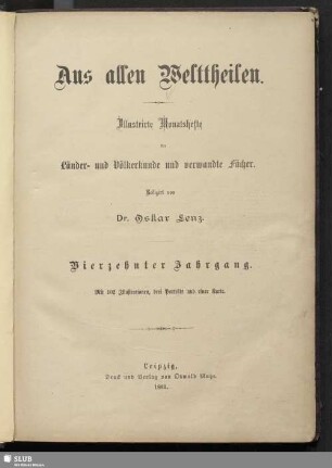 14.1883: Aus allen Welttheilen : illustriertes Familienblatt für Länder- u. Völkerkunde