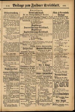 Zweite Ausgabe vom Samstag, den 18. März 1893.