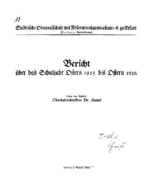 1925/26: Bericht ... - 1925/26