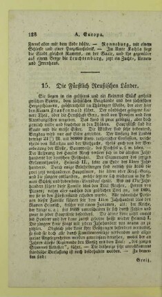 15. Die Fuerstlich Reußischen Laender