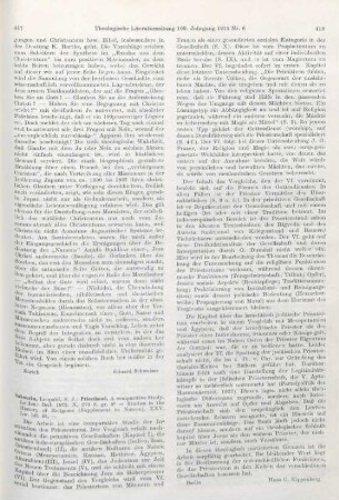 417-418 [Rezension] Sabourin, Léopold, Priesthood