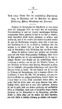 Noch einige Worte über wechelseitige Schuleinrichtung, in Beziehung auf die Schriften der Herren Diesterweg, Peters, Rönnekamp und Zerrenner