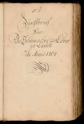 No. 7 Schuhmacher und Löber zu Caßell de Anno 1767.