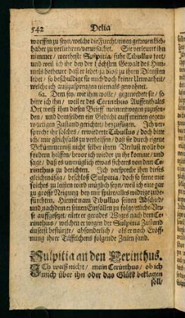 542-545, Sulpitia an den Cerinthus
