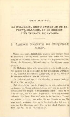 I. Algemeene beschouwing van bovengenoemde eilanden