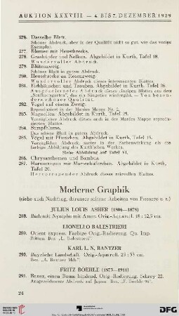 Moderne Graphik (Nr. 288-452)