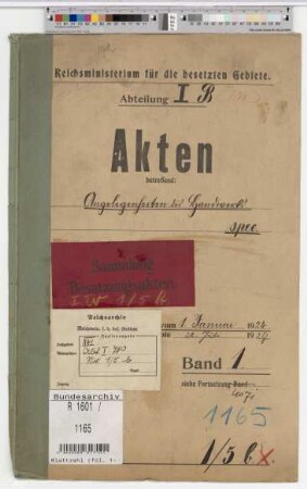 Angelegenheiten des Handwerks. Specialia