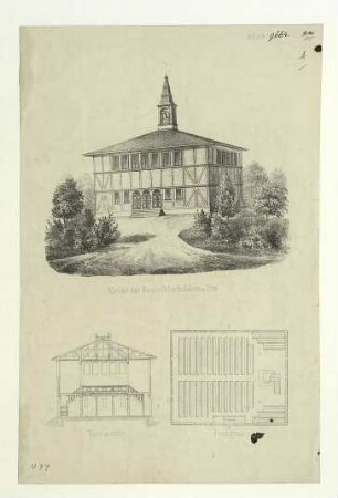 Plan eines Betsaals der Deutsch-Katholiken. 1863