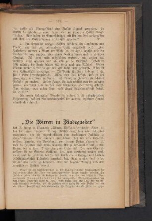 ,,Die Wirren in Madagaskar"