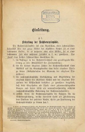 Encyclopädie und Methodologie der Rechtswissenschaft