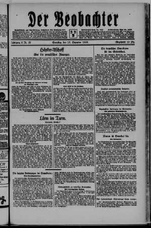 Der Beobachter. 1923-1929