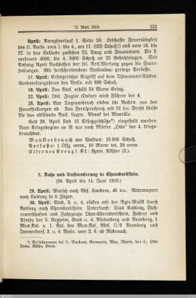 5. Ruhe und Umformierung in Ehrenbreitstein