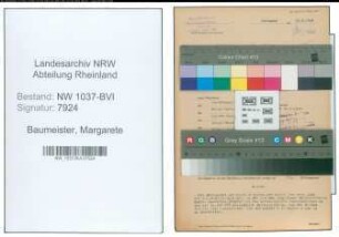 Entnazifizierung Margarete Baumeister , geb. 29.04.1902 (Gastwirtin)