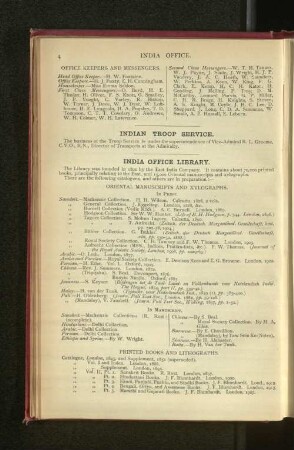 Indian Troop Service.