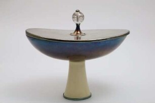 Ziborium aus Silber mit Elfenbein-Fuß
