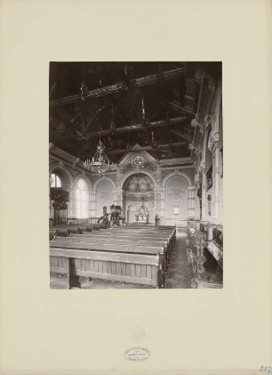 Kadettenanstalt der Garnison, Naumburg/Saale: Innenansicht Kirche