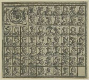 Einblattdruck: Bildnisse der französischen Könige bis Heinrich IV.