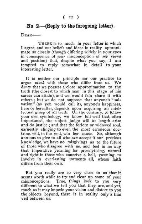 No. 2. - (Reply to the foregoing letter).