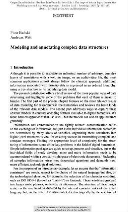 Modeling and annotating complex data structures