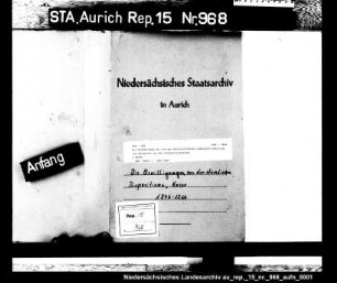 Die Genehmigung der von der Ostfriesischen Landschaft bewilligten Zuschüsse aus der Dispositionakasse