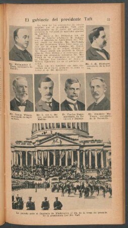 El gabinete del presidente Taft