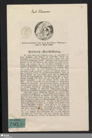Bildniß-Ausstellung