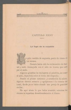 Capítulo XXXV - La fuga de la culpable