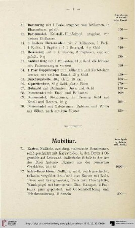 Mobiliar (Nr. 71-92)