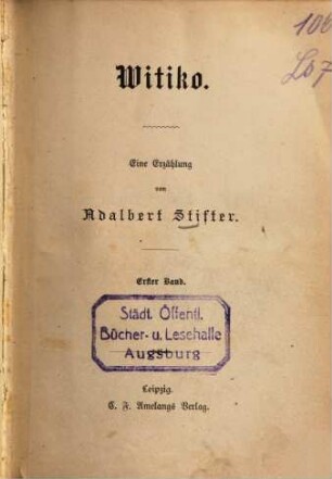 Witiko : Eine Erzählung, 1