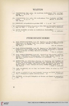 Pferdegeschirre (Nr. 633-639)