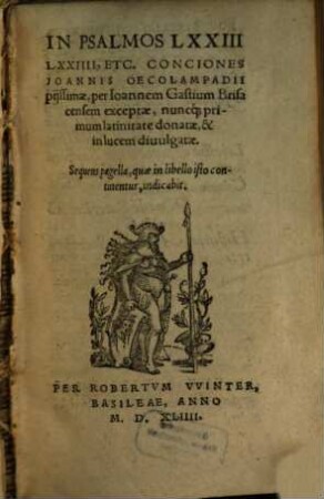 In psalmas LXXIII conciones ... per Jos. Gastium Brisac. exceptae