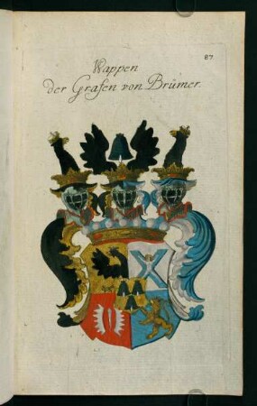 87r-87v, 87. Wappen der Grafen von Brümer