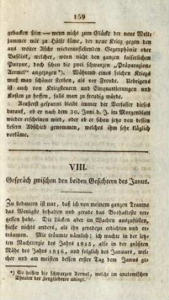 VIII. Gespräch zwischen den beiden Gesichtern des Janus