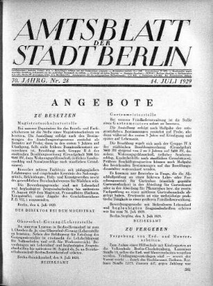 1929,28: Nr. 28, 14. Juli 1929