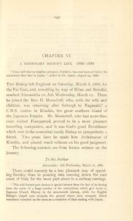 Chapter VI. A missionary Bishop's life. 1886-1888