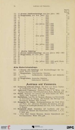 Austriaca und Viennensia (Nr. 826-954)