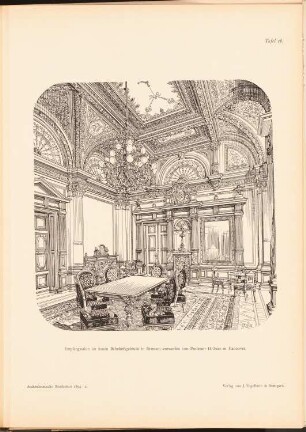 Neues Bahnhofsgebäude, Bremen: Perspektivische Innenansicht (aus: Architekt. Rundschau, hrsg.v. Eisenlohr & Weigle, 1894)
