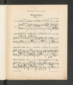Wiegenlied (Berceuse.) [Piano]