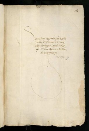 Titelblatt zu den Senatsdekreten 1558-1559