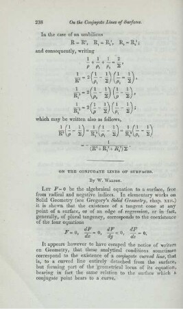 On the conjugate lines of surfaces
