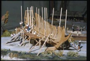 Diorama der kurfürstlichen Werft in Havelberg, Maßstab 1:50, Detailansicht