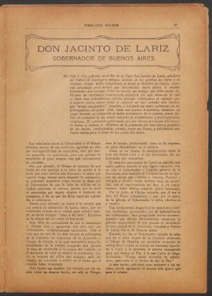 Don Jacinto de Laríz, gobernador de Buenos Aires