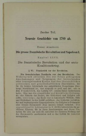Zweiter Teil. Neueste Geschichte von 1789 ab