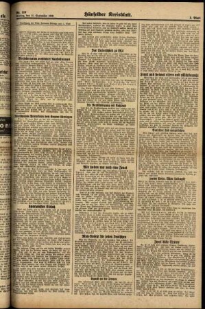 Dritte Ausgabe vom Montag, den 11. September 1939.