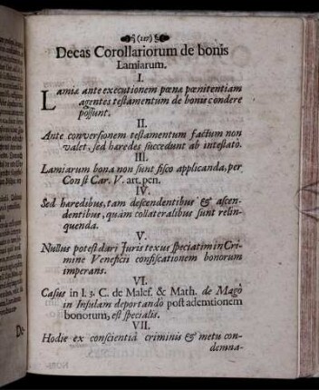 Decas Corollariorum de bonis Lamiarum