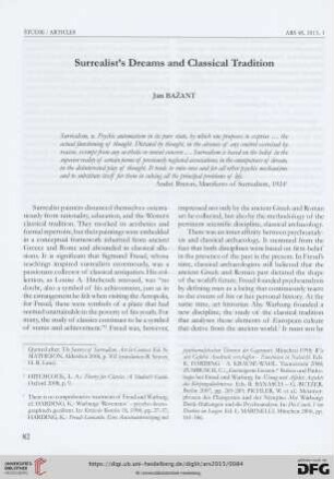 Surrealist's dreams and classical tradition