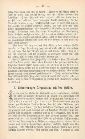 8. Unterredungen Ziegenbalgs mit den Heiden